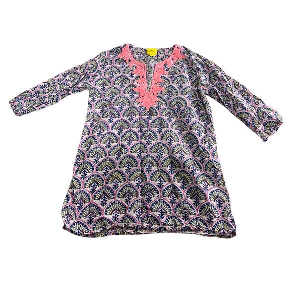 Roberta Roller Rabbit Tunic Top Sz 10 Girls Swim Cover Up 3/4 Sleeve Lightweight - Picture 5 of 5